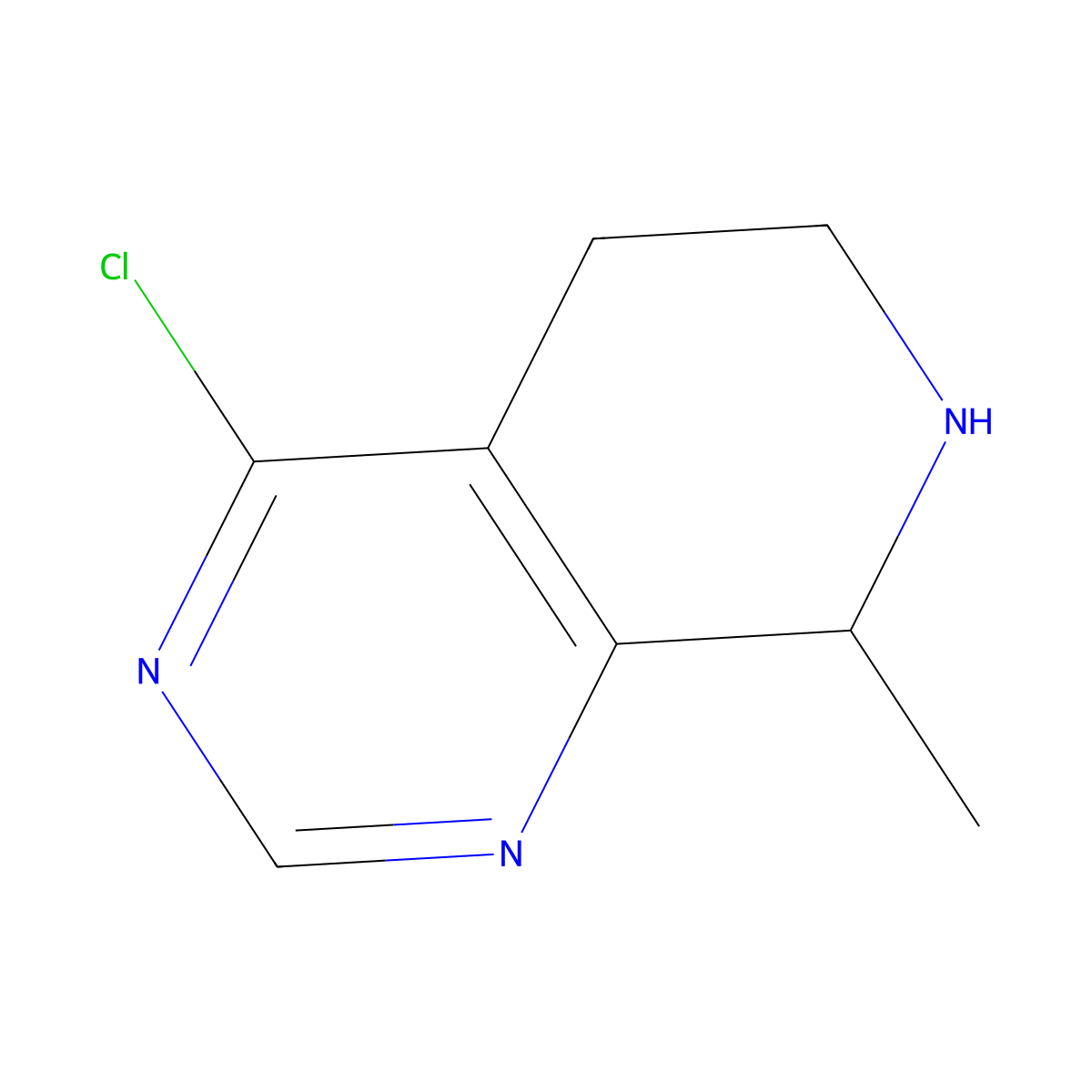 4-Chloro-8-methyl-5,6,7,8-tetrahydropyrido[3,4-d]pyrimidine molecular structure, CAS 2306274-58-6