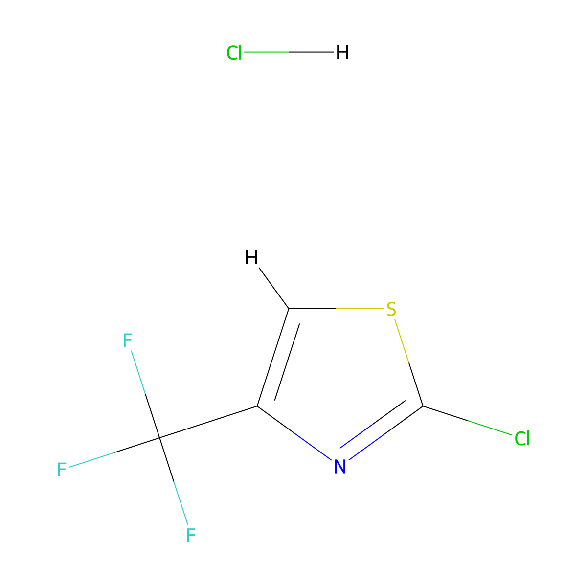 2-Chloro-4-(trifluoromethyl)-1,3-thiazole hydrochloride molecular structure, CAS 2306274-76-8