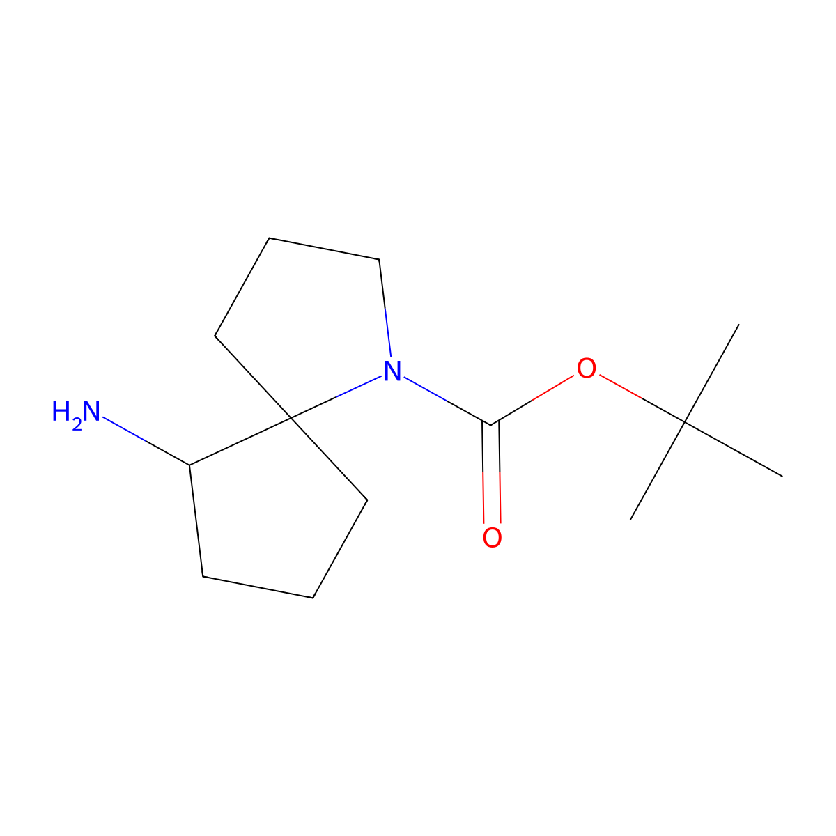 tert-Butyl 6-amino-1-azaspiro[4.4]nonane-1-carboxylate molecular structure, CAS 2306274-94-0