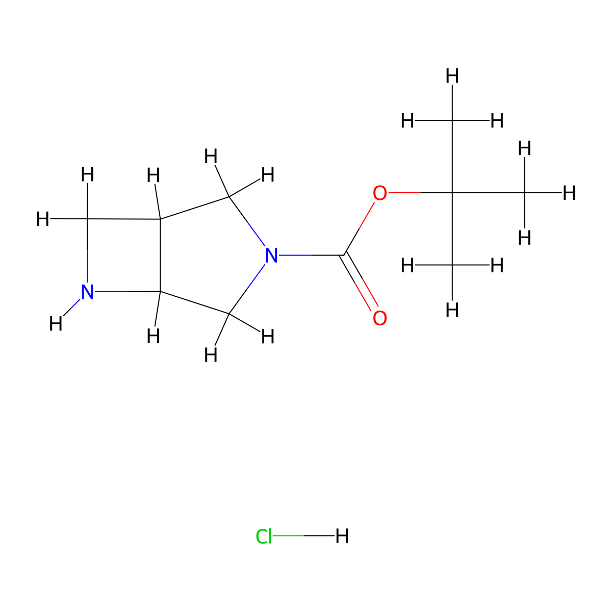 Tert-butyl 3,6-diazabicyclo[3.2.0]heptane-3-carboxylate;hydrochloride molecular structure, CAS 2306274-96-2