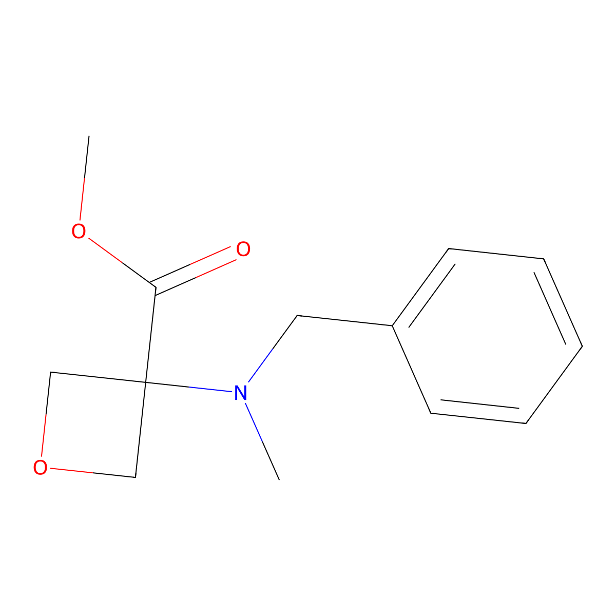 Methyl 3-[benzyl(methyl)amino]oxetane-3-carboxylate molecular structure, CAS 2306275-04-5