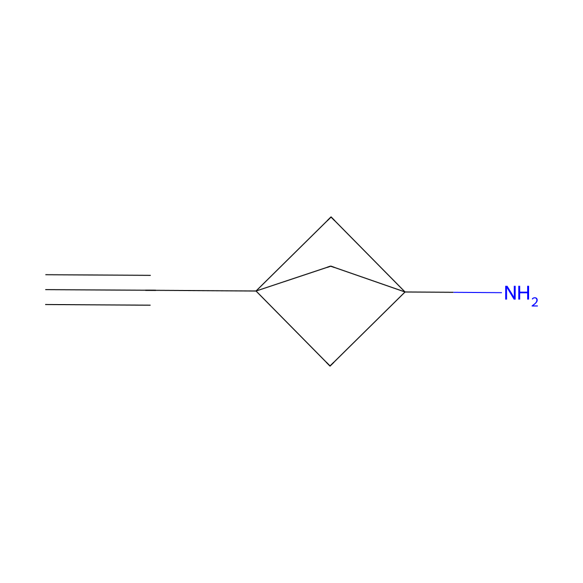 3-Ethynylbicyclo[1.1.1]pentan-1-amine molecular structure, CAS 2306275-27-2
