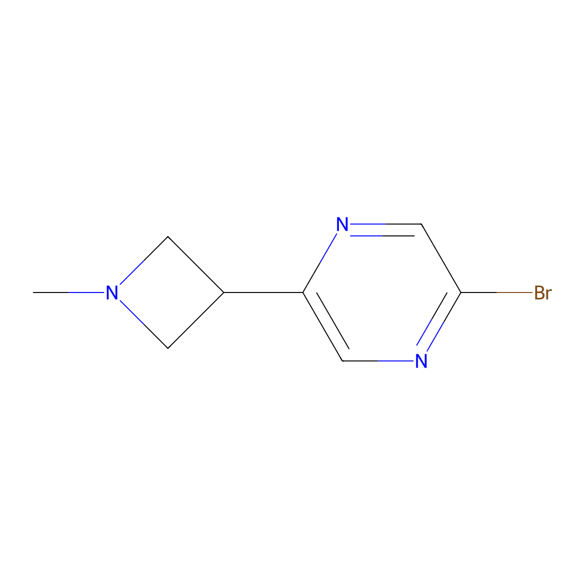 2-Bromo-5-(1-methylazetidin-3-yl)pyrazine molecular structure, CAS 2306275-38-5