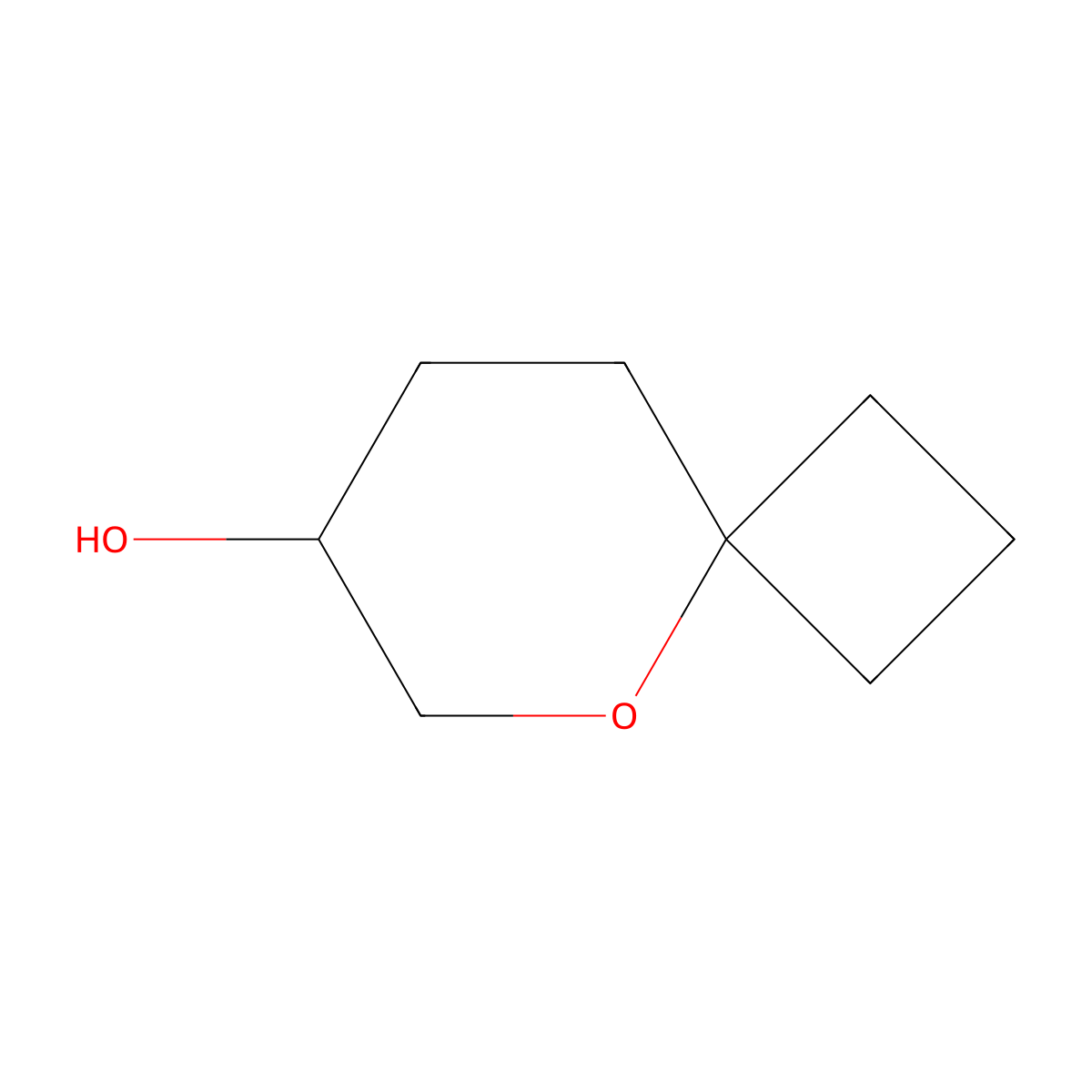 5-Oxaspiro[3.5]nonan-7-ol molecular structure, CAS 2306275-58-9