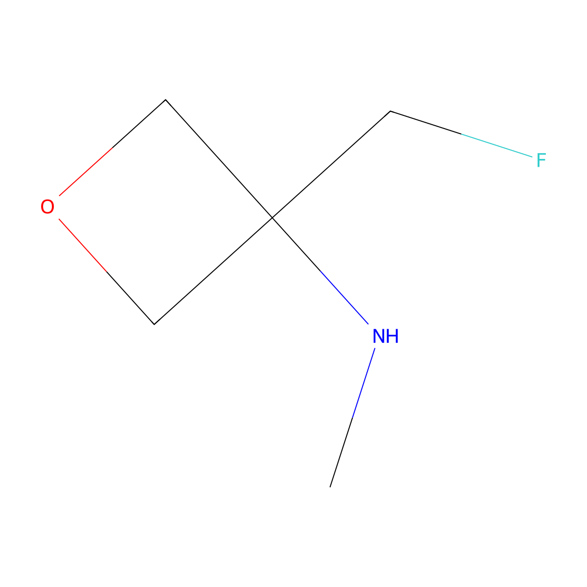 3-(Fluoromethyl)-N-methyl-oxetan-3-amine molecular structure, CAS 2306275-73-8