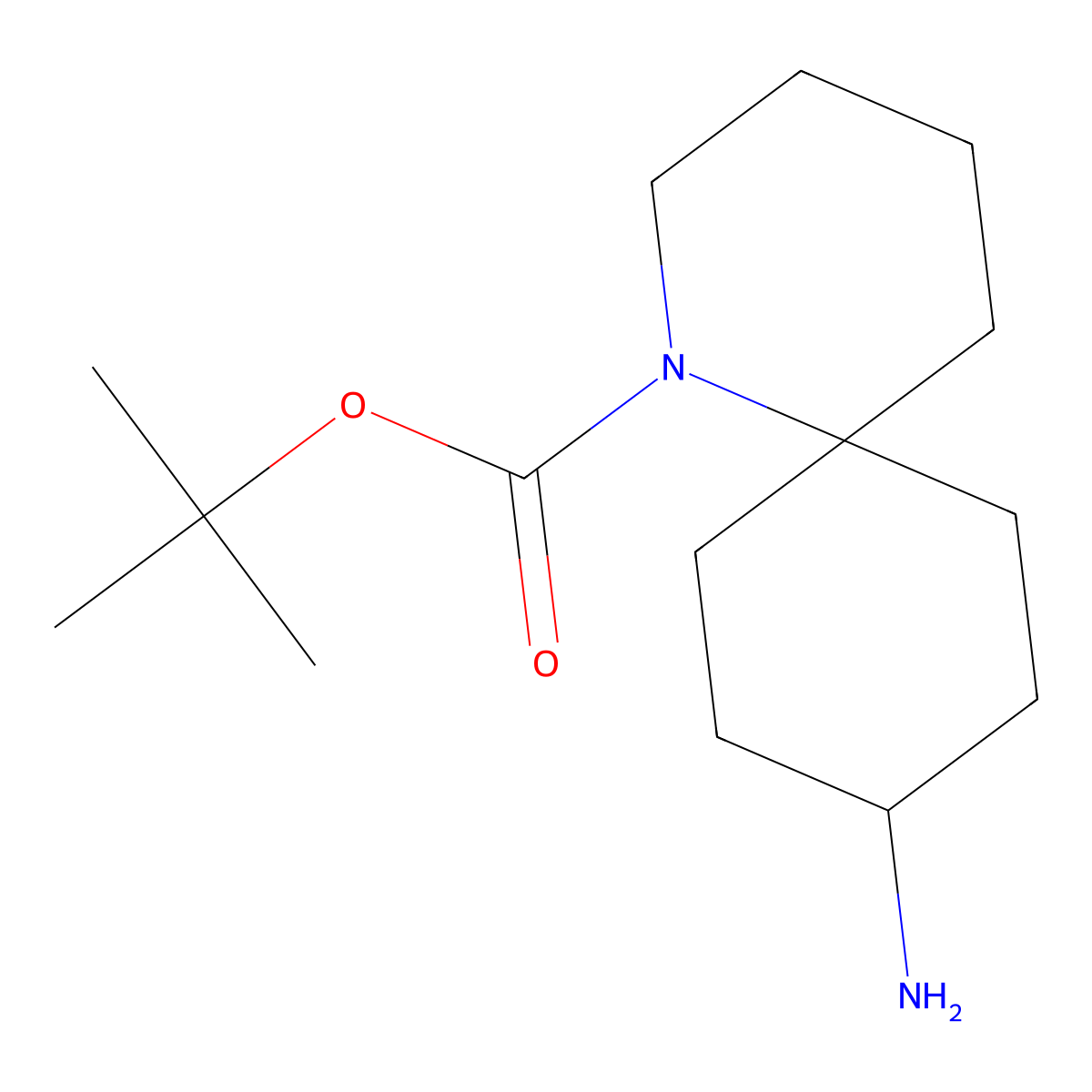tert-Butyl 9-amino-1-azaspiro[5.5]undecane-1-carboxylate molecular structure, CAS 2306275-87-4