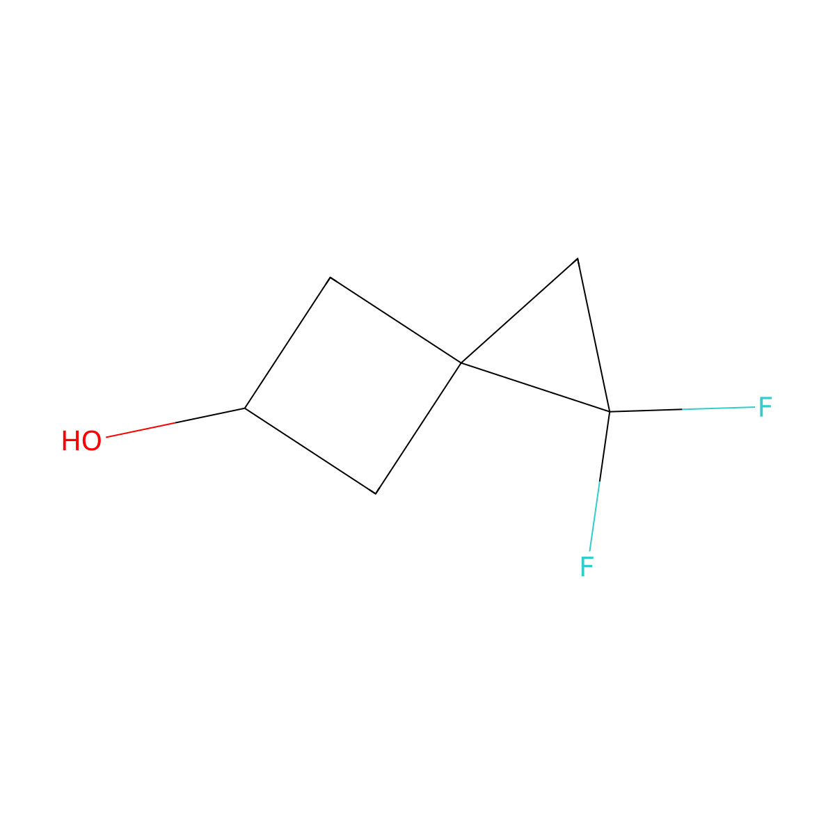 1,1-Difluorospiro[2.3]hexan-5-ol molecular structure, CAS 2306276-11-7