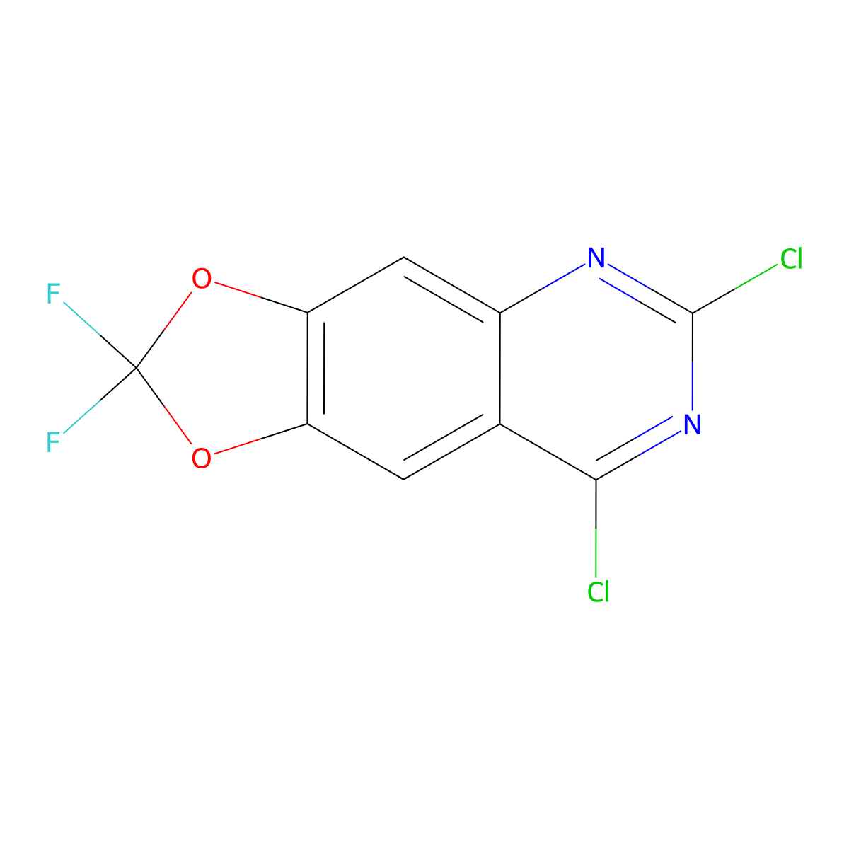 6,8-Dichloro-2,2-difluoro-[1,3]dioxolo[4,5-g]quinazoline molecular structure, CAS 2306276-15-1