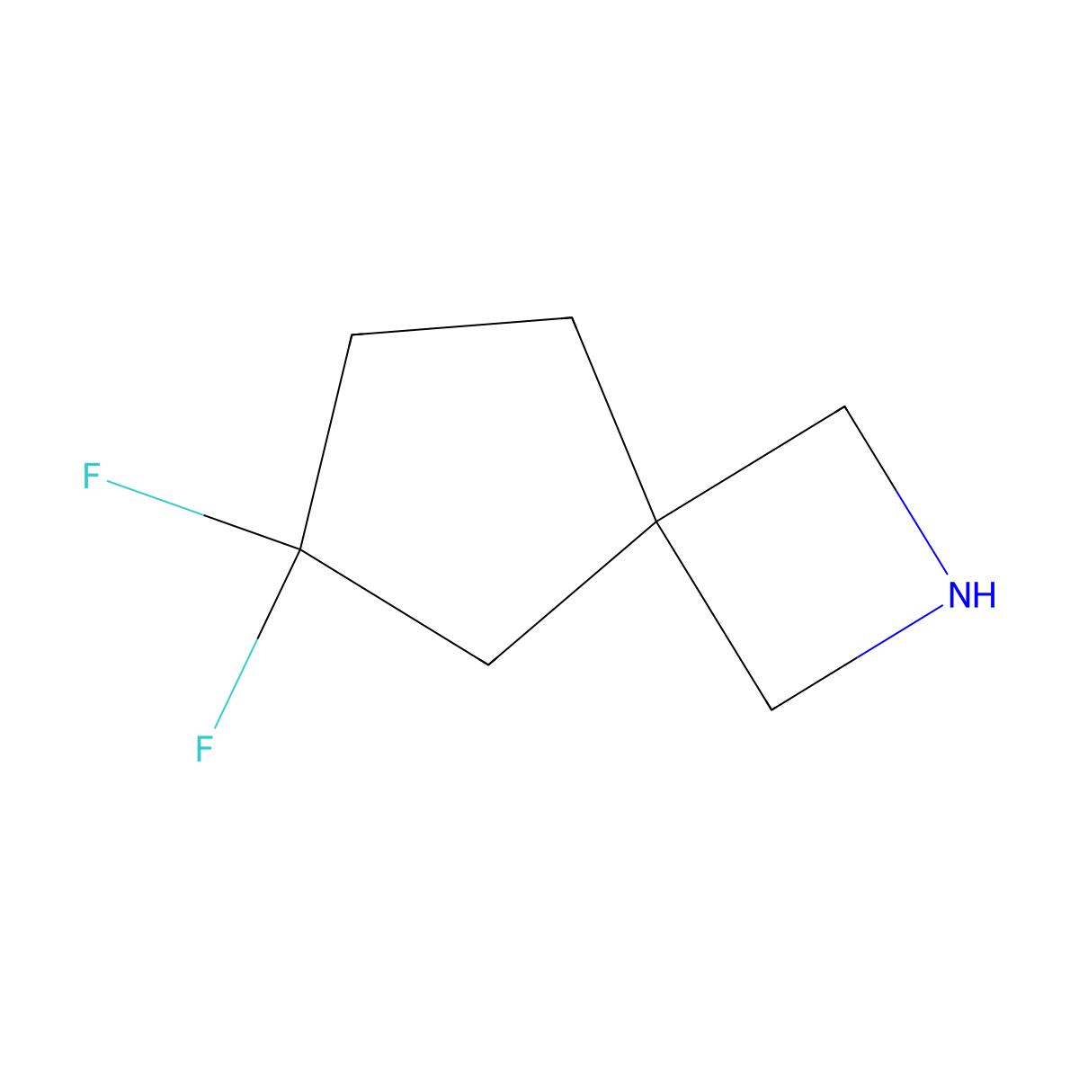 6,6-Difluoro-2-azaspiro[3.4]octane molecular structure, CAS 2306276-68-4