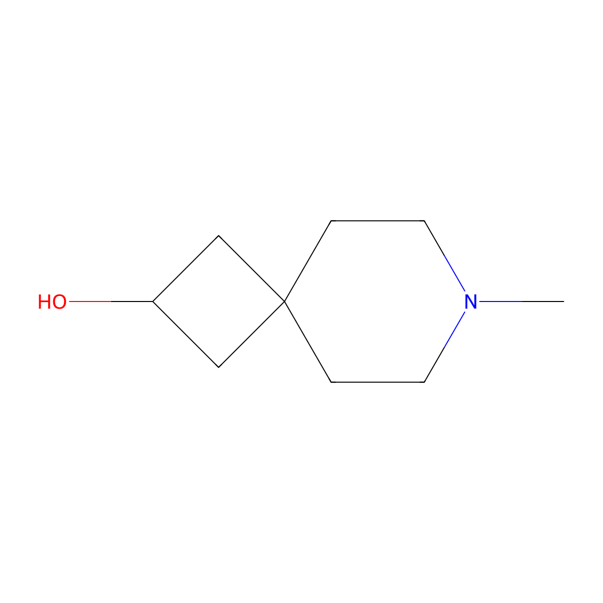 7-Methyl-7-azaspiro[3.5]nonan-2-ol molecular structure, CAS 2306277-28-9