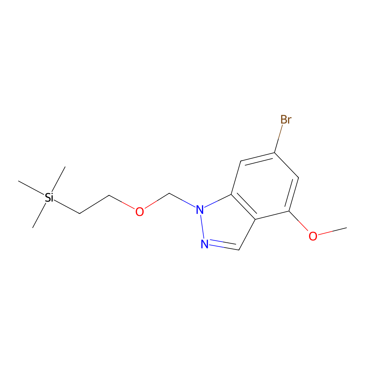 6-bromo-4-methoxy-1-((2-(trimethylsilyl)ethoxy)methyl)-1H-indazole molecular structure, CAS 2306277-58-5