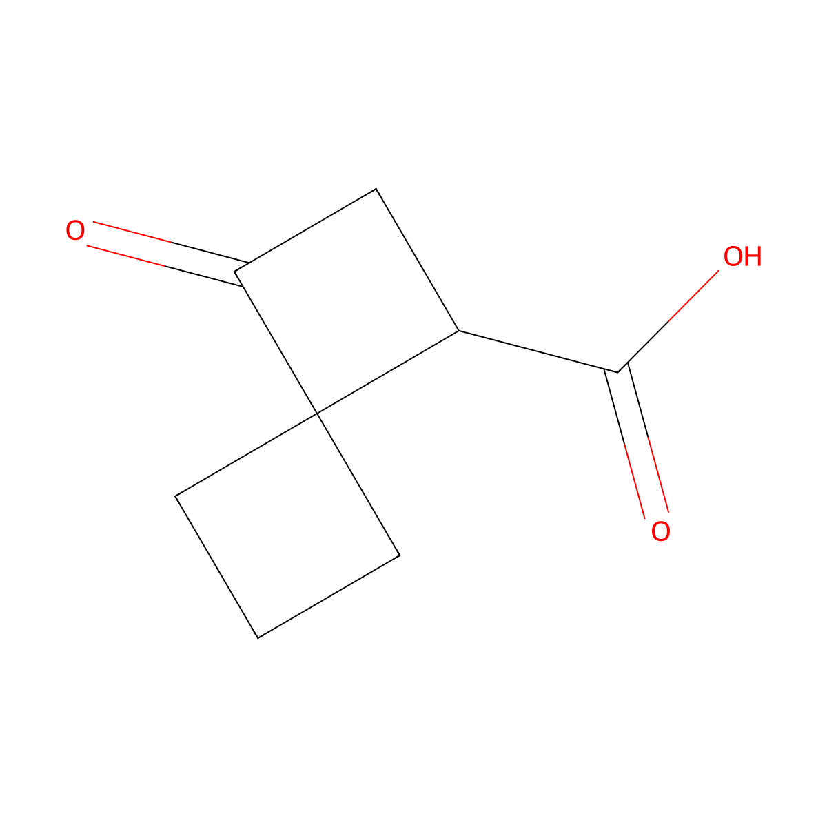 3-Oxospiro[3.3]heptane-1-carboxylic acid molecular structure, CAS 2306277-97-2
