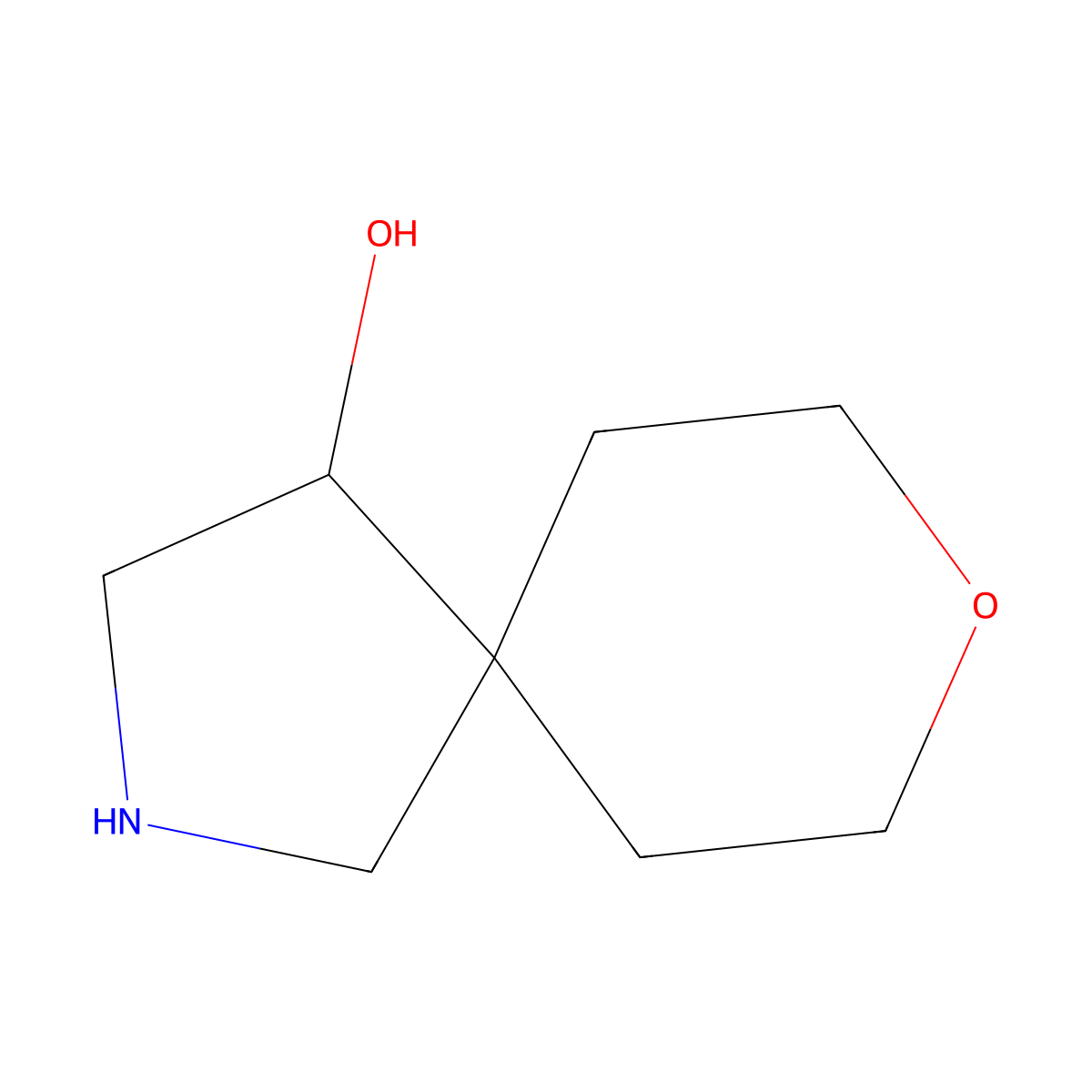 8-Oxa-2-azaspiro[4.5]decan-4-ol molecular structure, CAS 2306278-15-7