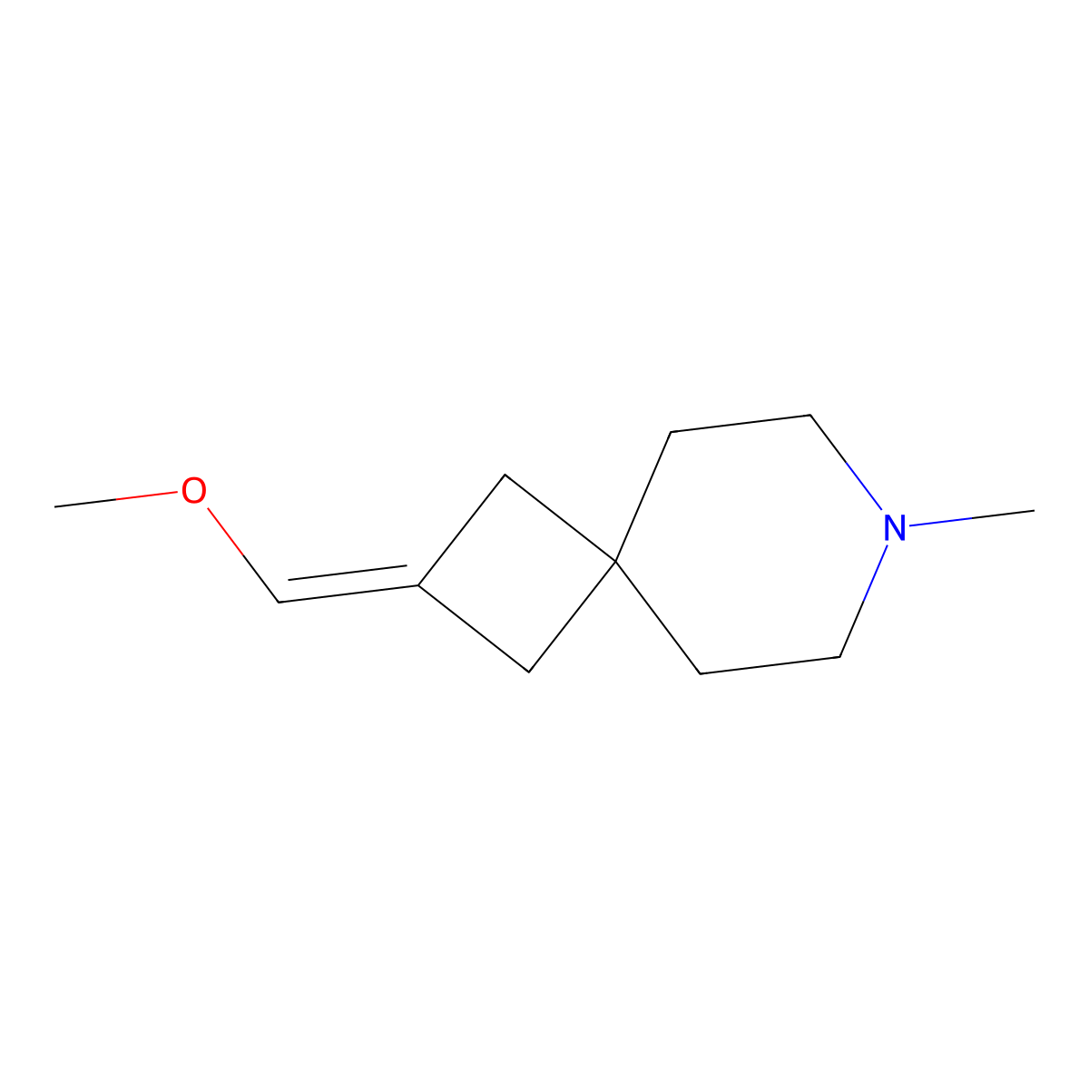 2-(Methoxymethylene)-7-methyl-7-azaspiro[3.5]nonane molecular structure, CAS 2306278-17-9