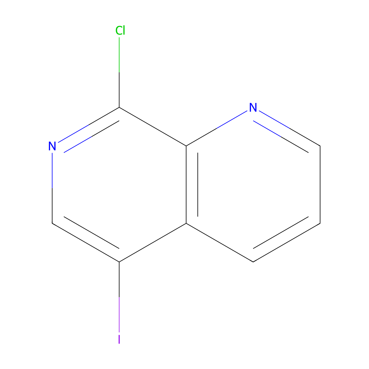 8-Chloro-5-iodo-1,7-naphthyridine molecular structure, CAS 2306278-22-6