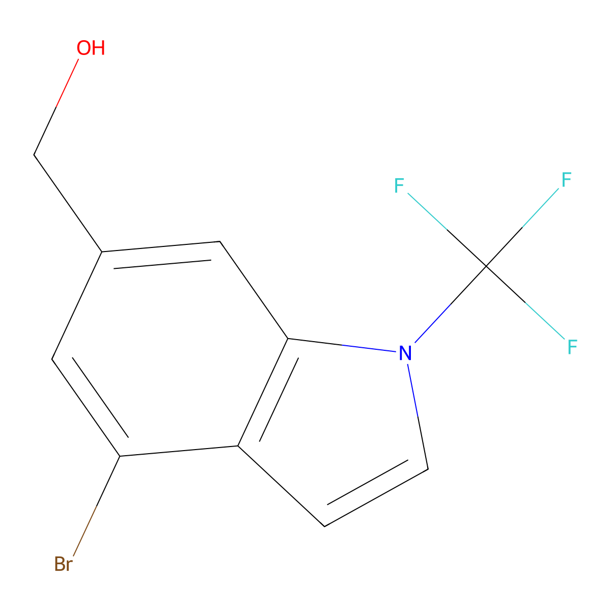 [4-Bromo-1-(trifluoromethyl)indol-6-yl]methanol molecular structure, CAS 2306278-30-6