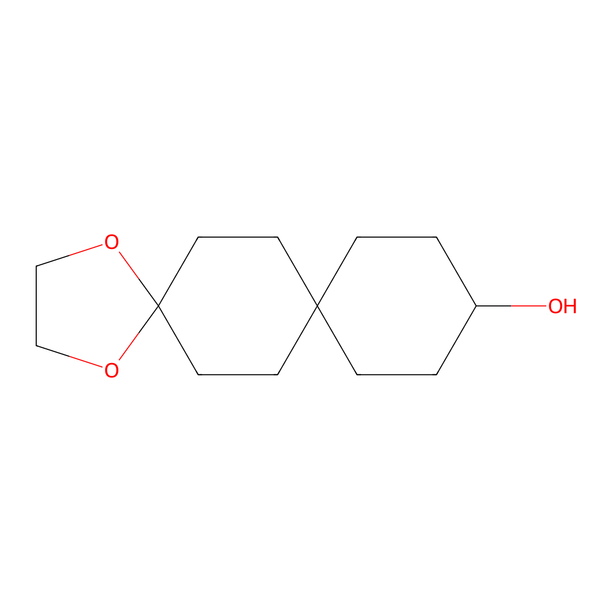 1,4-Dioxadispiro[4.2.5.2]pentadecan-11-ol molecular structure, CAS 2306278-61-3
