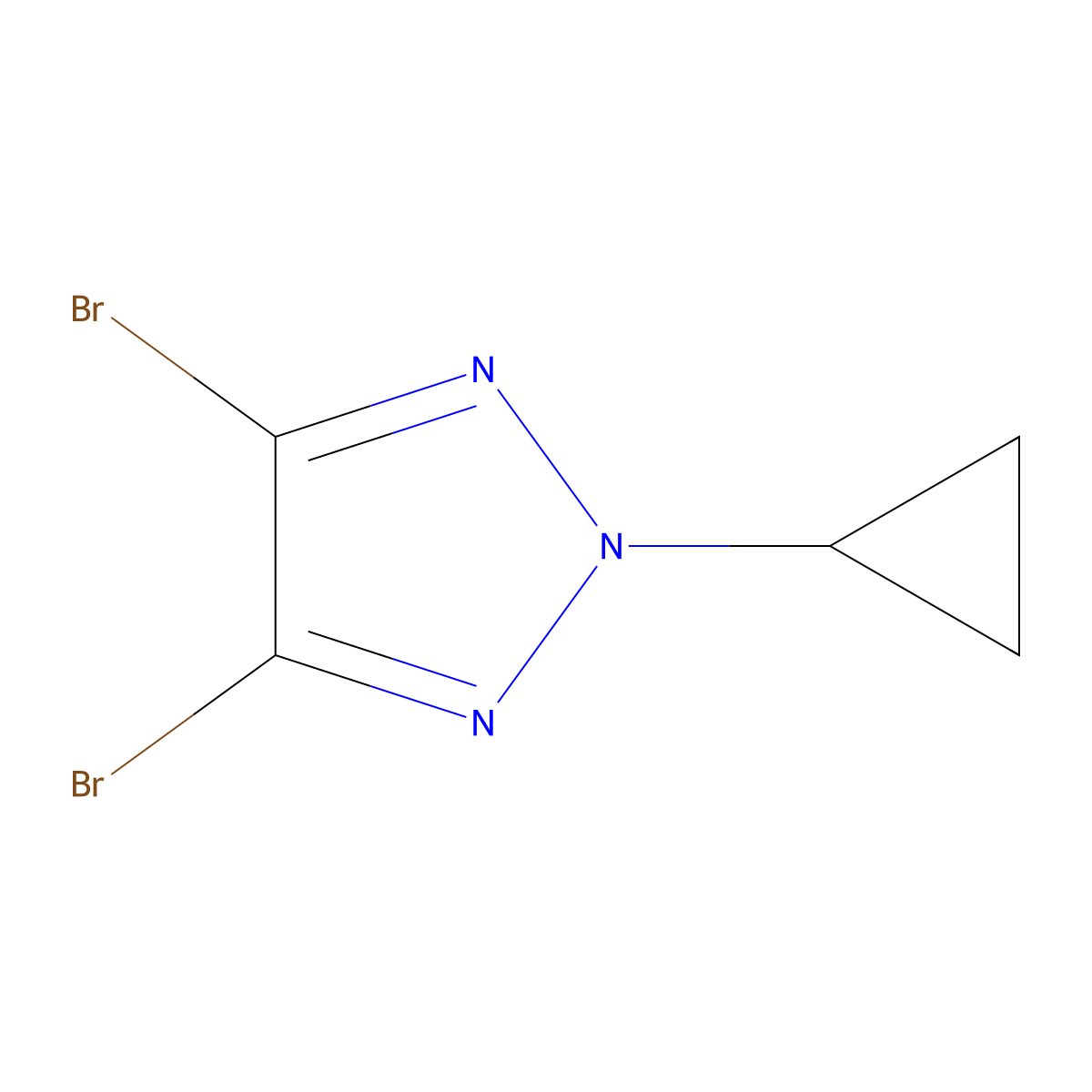 4,5-Dibromo-2-cyclopropyl-2H-1,2,3-triazole molecular structure, CAS 2306332-65-8