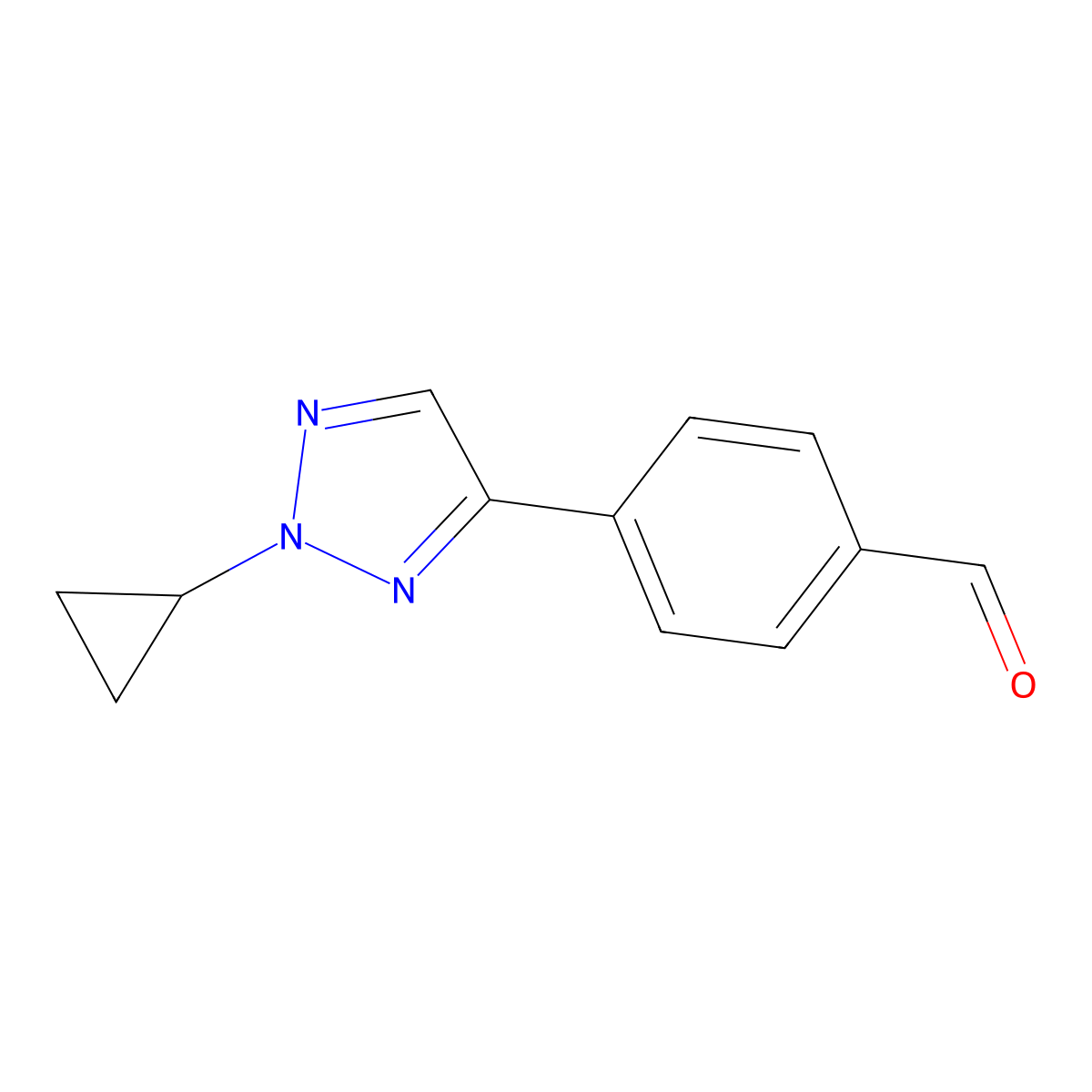 4-(2-Cyclopropyl-2H-1,2,3-triazol-4-YL)benzaldehyde molecular structure, CAS 2306332-66-9