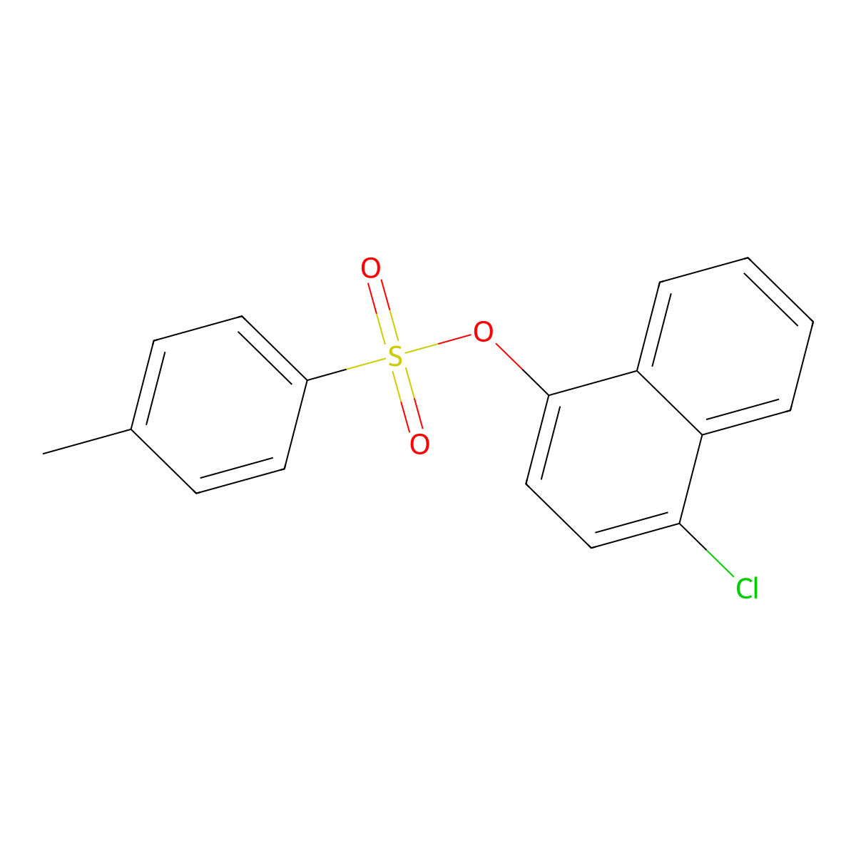 4-Chloronaphthalen-1-yl 4-methylbenzene-1-sulfonate molecular structure, CAS 2306333-78-6