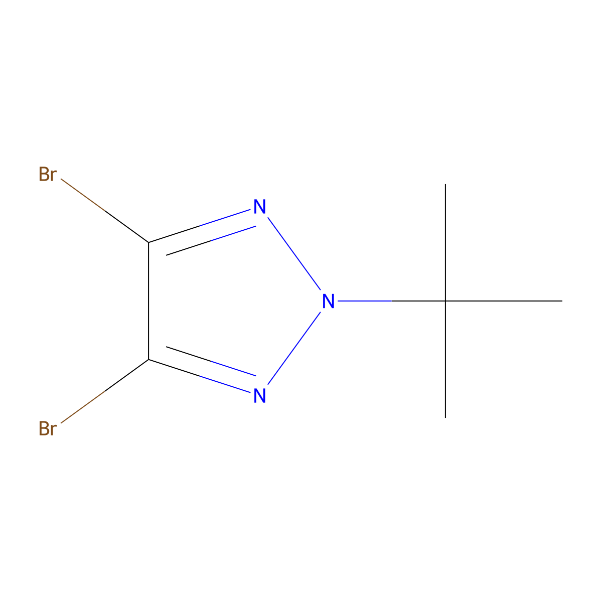 4,5-Dibromo-2-(tert-butyl)-2H-1,2,3-triazole molecular structure, CAS 2306340-42-9