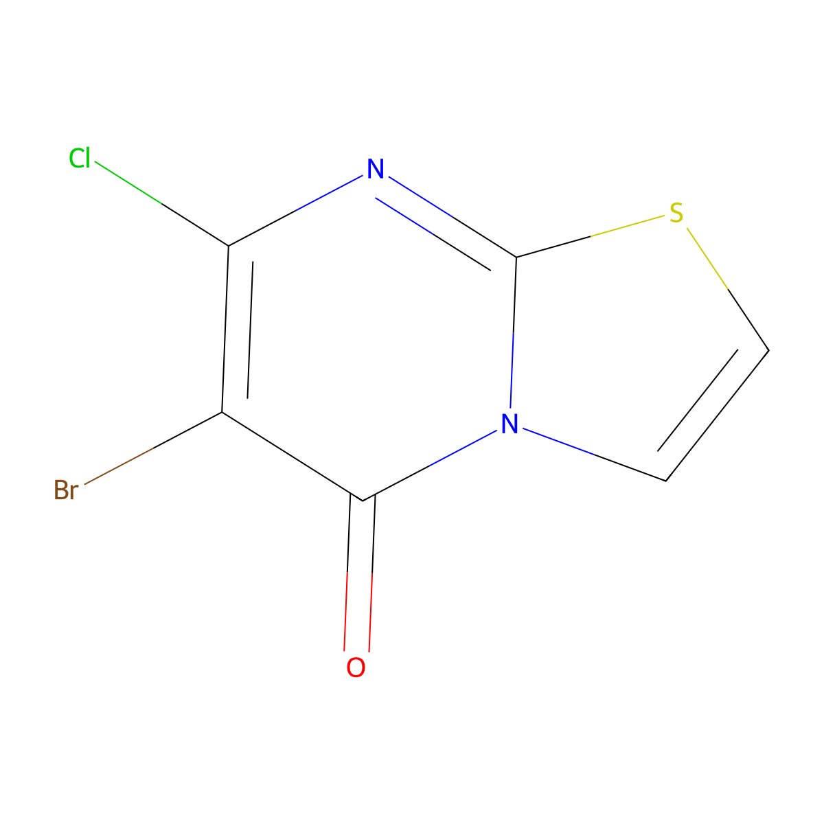 6-bromo-7-chloro-5H-[1,3]thiazolo[3,2-a]pyrimidin-5-one molecular structure, CAS 230636-11-0