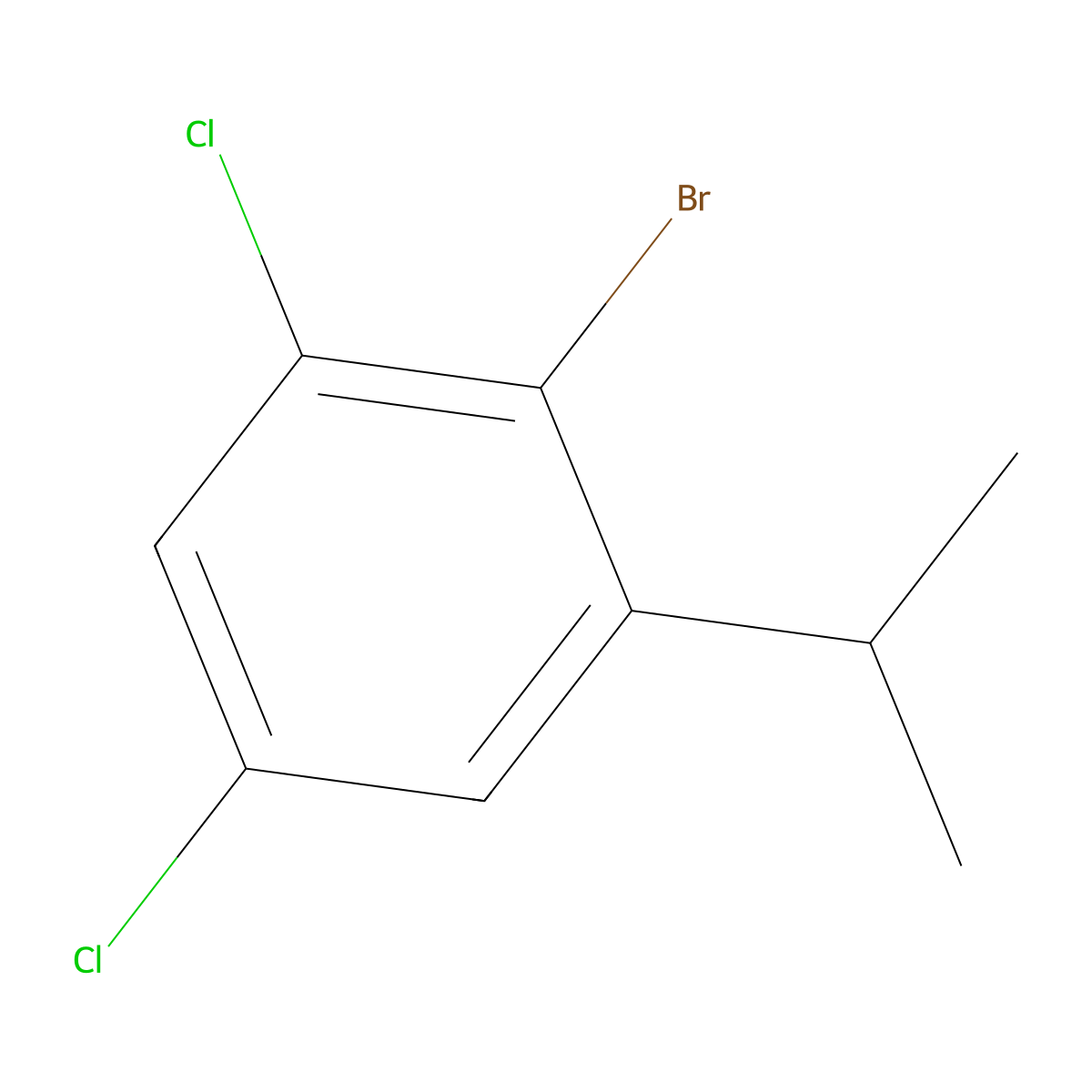 2-Bromo-1,5-dichloro-3-isopropylbenzene molecular structure, CAS 2306361-93-1