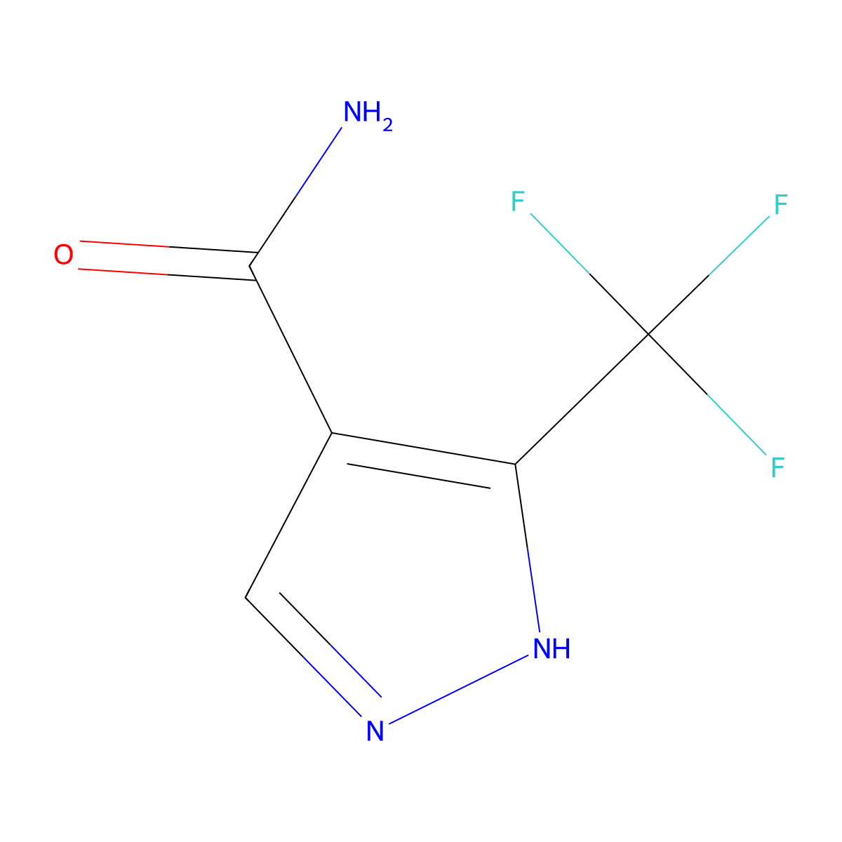 5-(Trifluoromethyl)-1H-pyrazole-4-carboxamide molecular structure, CAS 2306369-22-0
