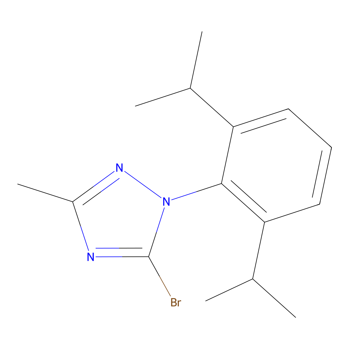5-Bromo-1-(2,6-diisopropylphenyl)-3-methyl-1H-1,2,4-triazole molecular structure, CAS 2306369-70-8
