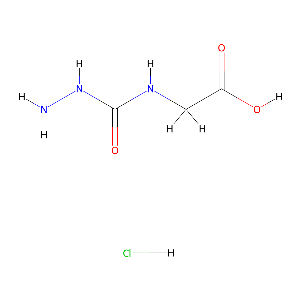 2-(Hydrazinecarboxamido)acetic Acid Hydrochloride molecular structure, CAS 2306370-04-5