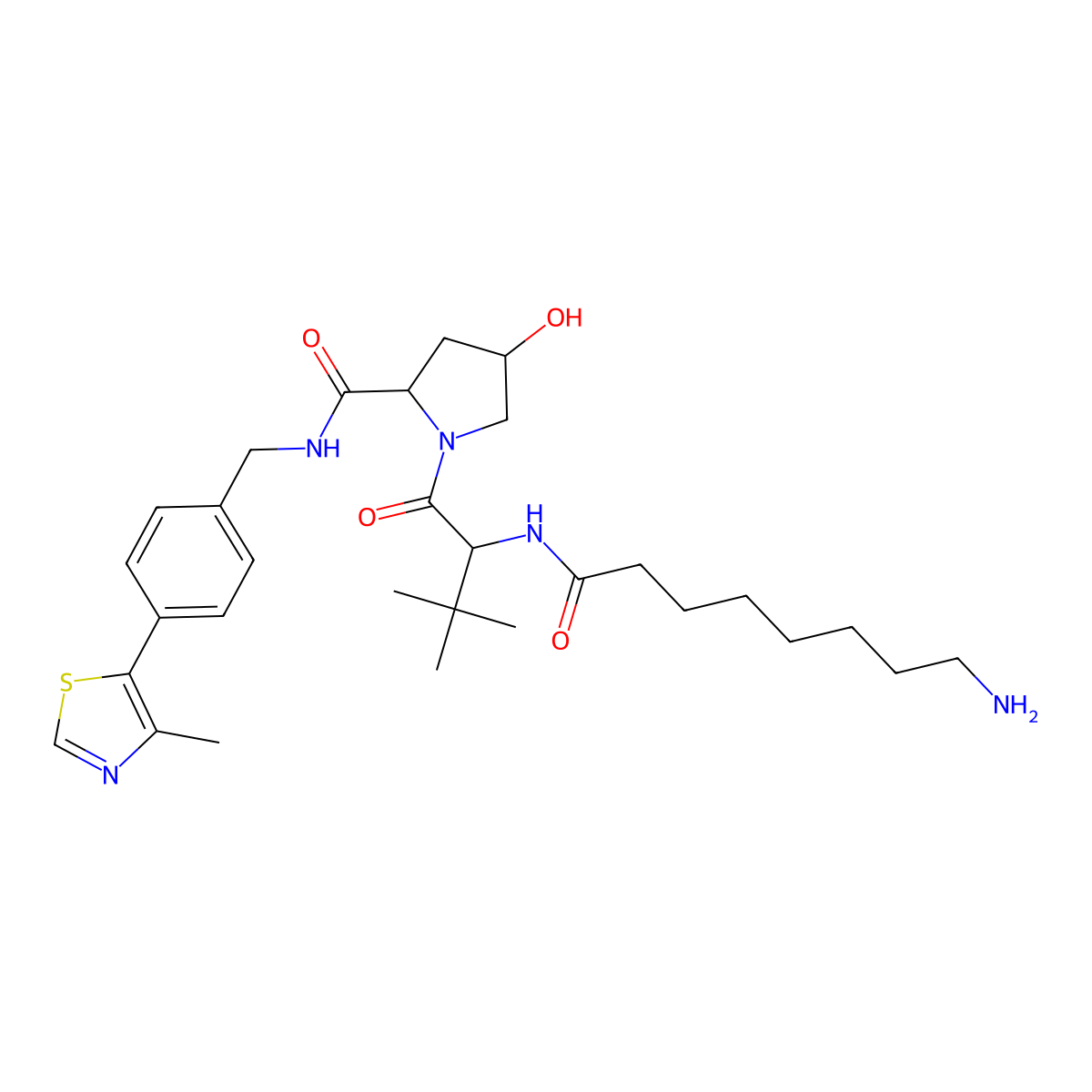 (S,R,S)-AHPC-C7-amine molecular structure, CAS 2306389-04-6