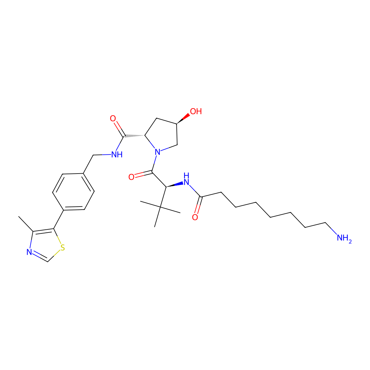 (S,R,S)-AHPC-C7-amine molecular structure, CAS 2306389-04-6