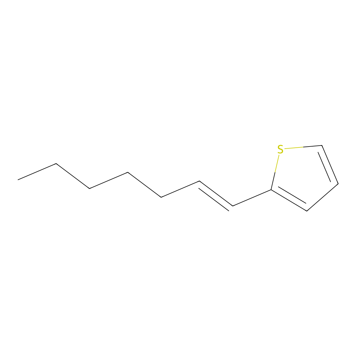 2-[(E)-hept-1-enyl]thiophene molecular structure, CAS 230639-20-0