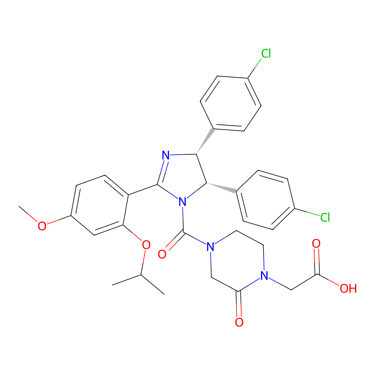(4R,5S)-nutlin carboxylic acid molecular structure, CAS 2306390-08-7