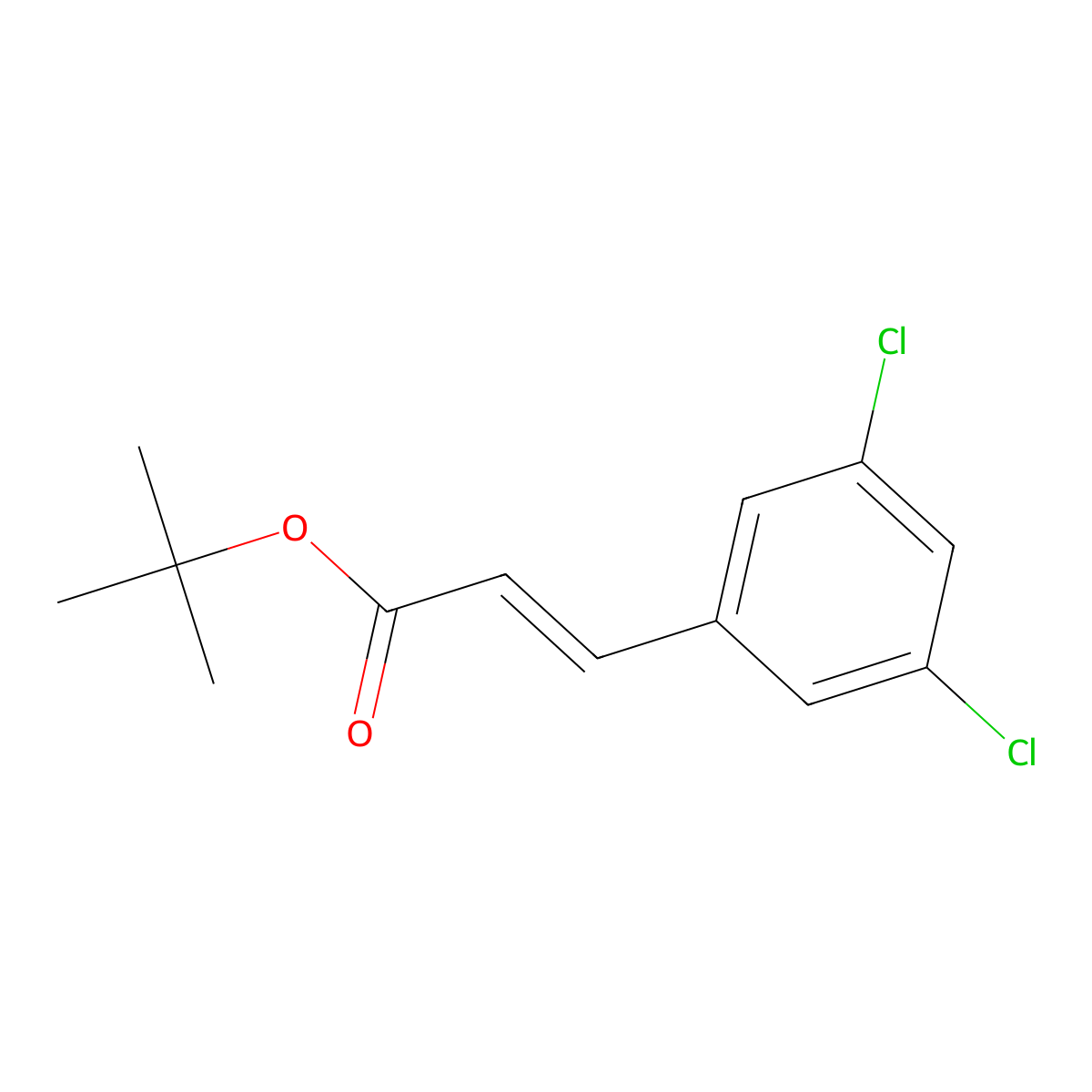 tert-butyl (2E)-3-(3,5-dichlorophenyl)prop-2-enoate molecular structure, CAS 230642-77-0