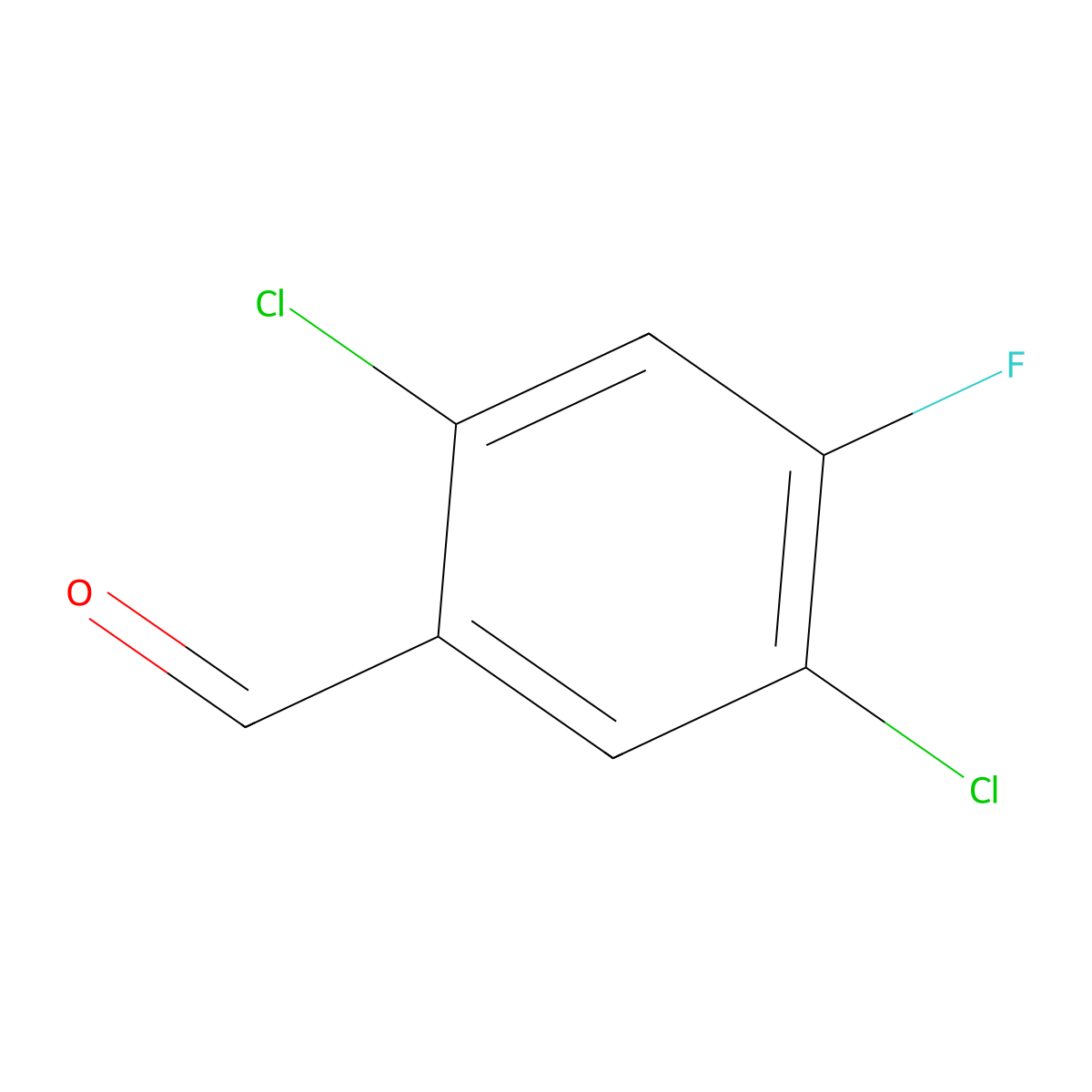 2,5-Dichloro-4-fluorobenzaldehyde molecular structure, CAS 230642-93-0