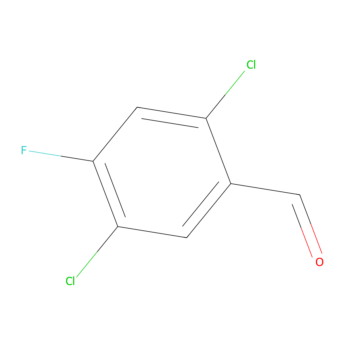 2,5-Dichloro-4-fluorobenzaldehyde molecular structure, CAS 230642-93-0