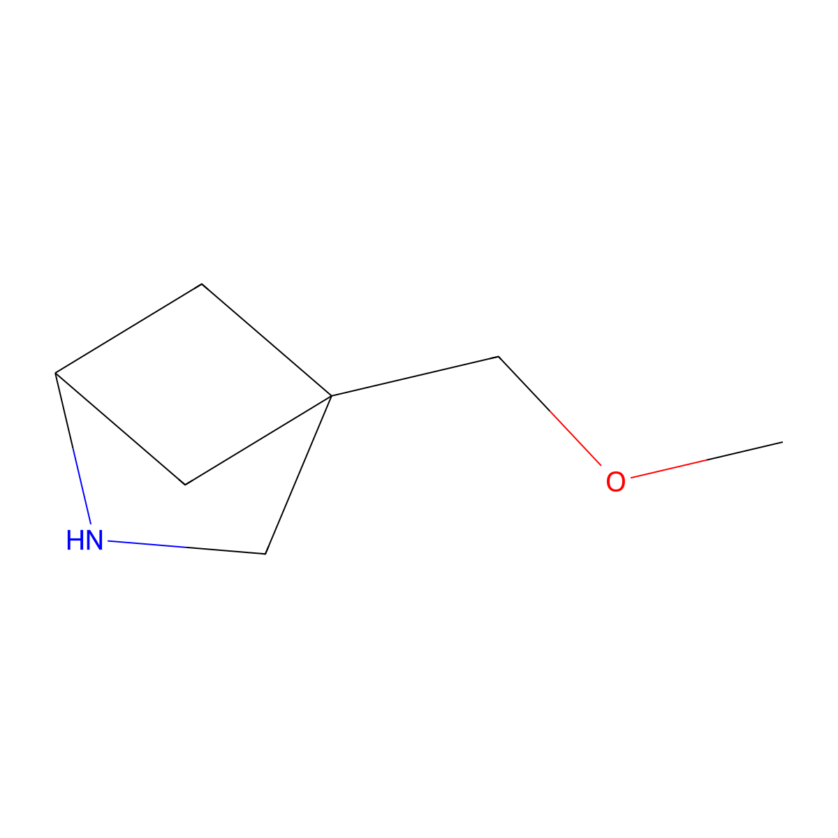 4-(Methoxymethyl)-2-azabicyclo[2.1.1]hexane molecular structure, CAS 2306425-79-4