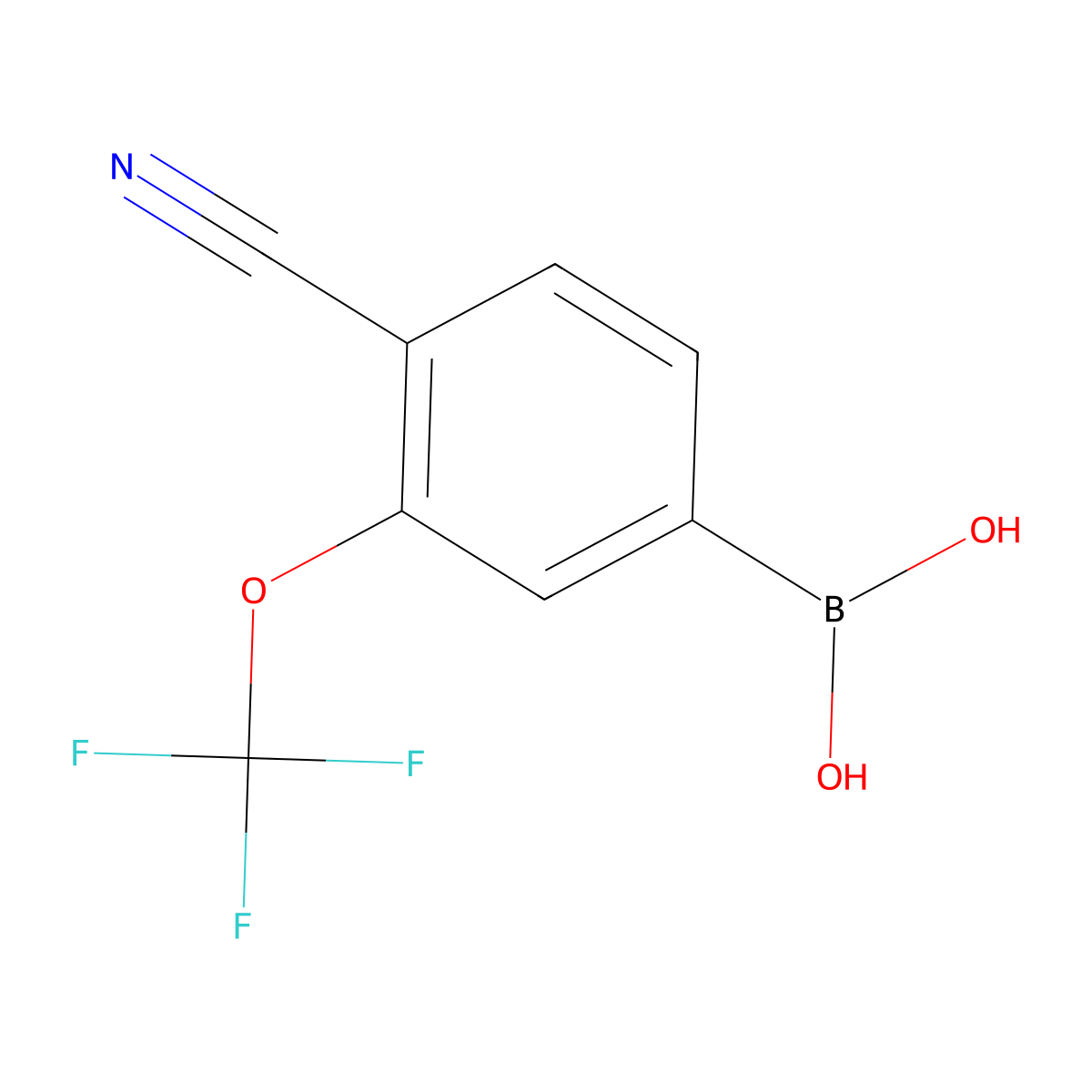 (4-Cyano-3-(trifluoromethoxy)phenyl)boronic acid molecular structure, CAS 2306440-28-6