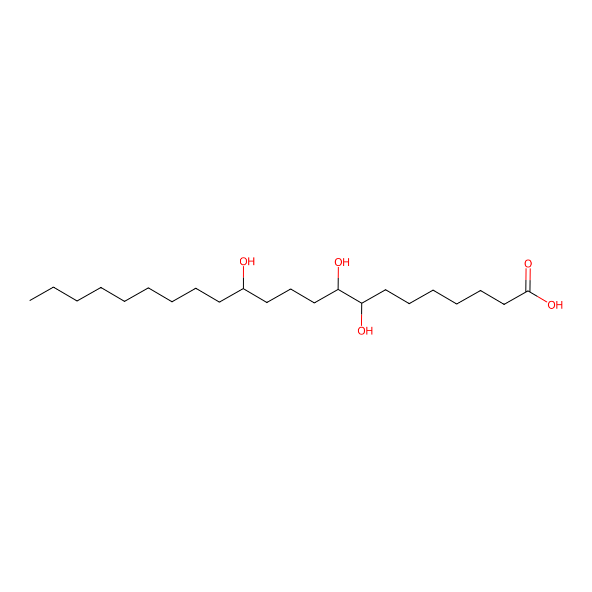 8,9,13-Trihydroxydocosanoic acid molecular structure, CAS 23066-89-9