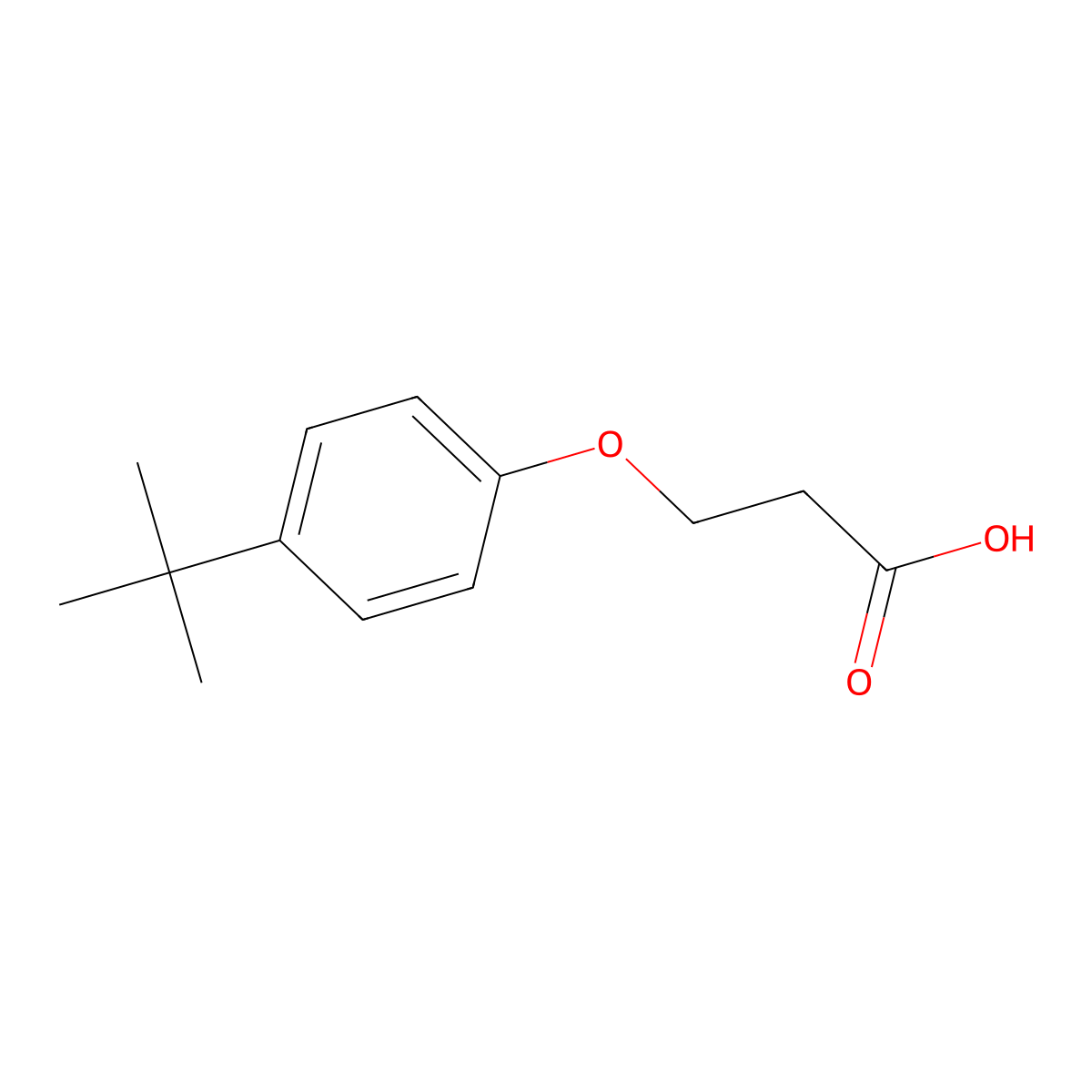 3-(4-tert-butylphenoxy)propanoic Acid molecular structure, CAS 23067-72-3