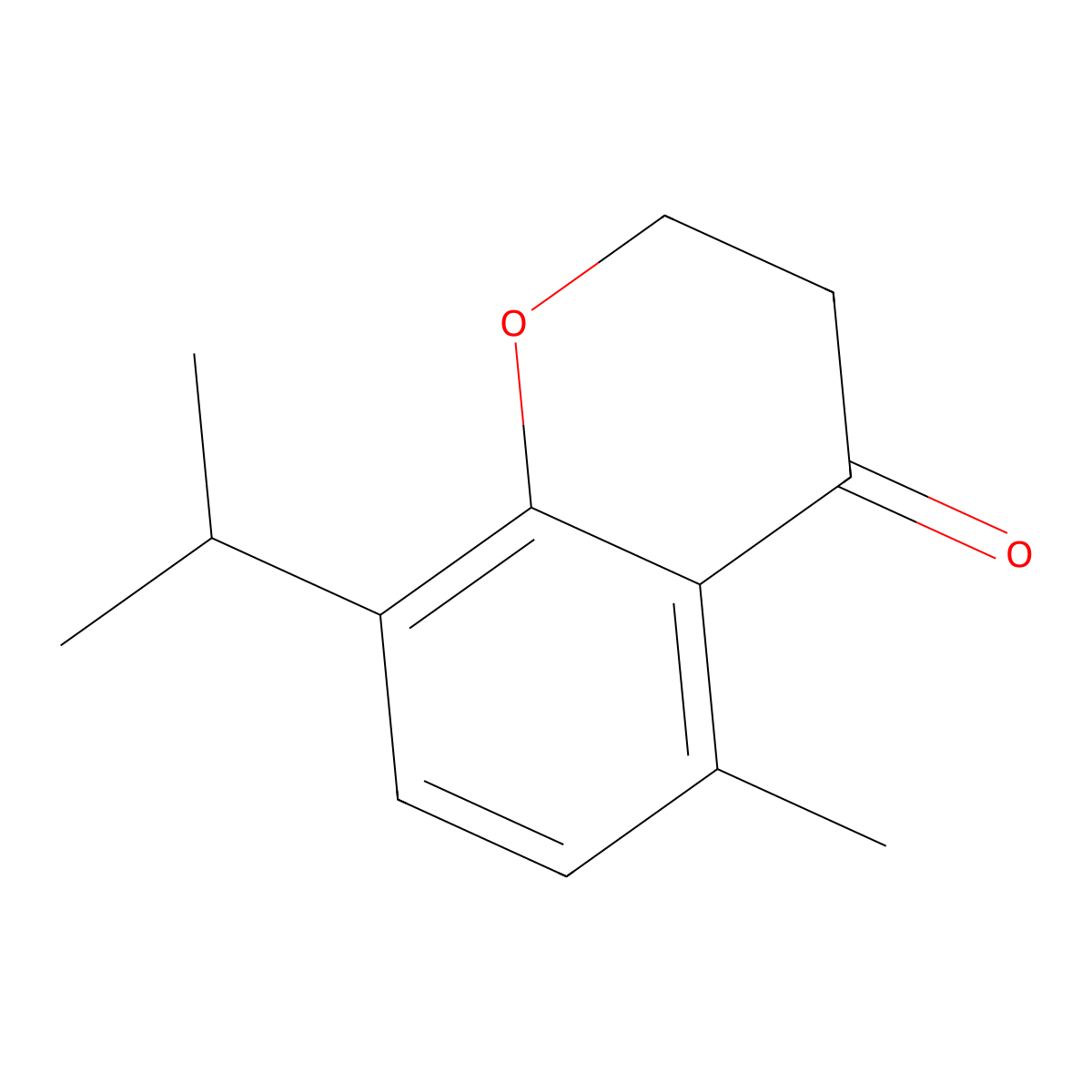 5-methyl-8-(propan-2-yl)-3,4-dihydro-2H-1-benzopyran-4-one molecular structure, CAS 23067-87-0
