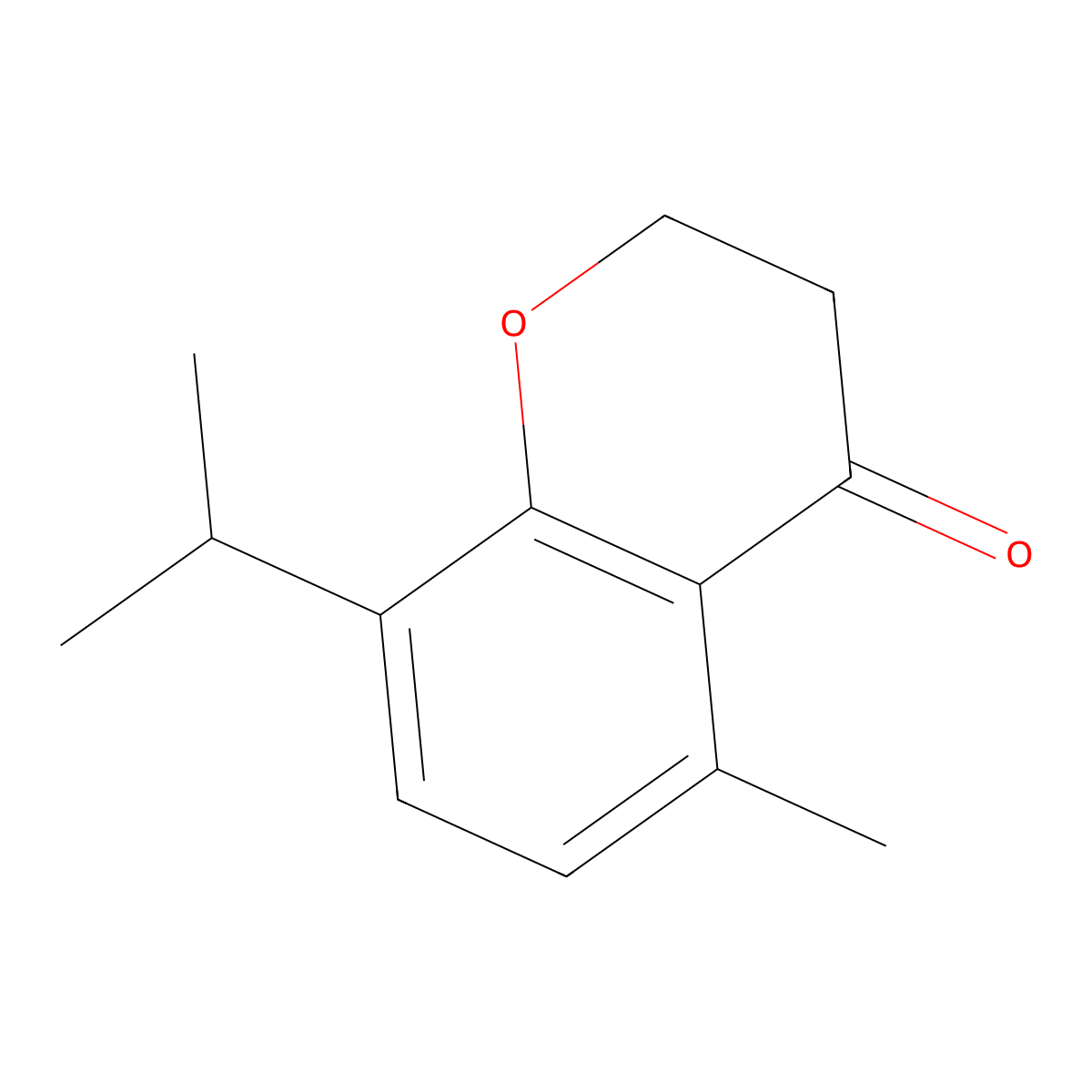 5-methyl-8-(propan-2-yl)-3,4-dihydro-2H-1-benzopyran-4-one molecular structure, CAS 23067-87-0