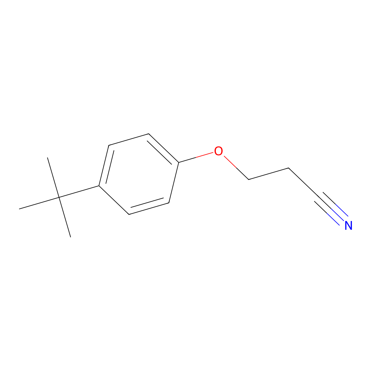 3-(4-Tert-butylphenoxy)propanenitrile molecular structure, CAS 23067-88-1