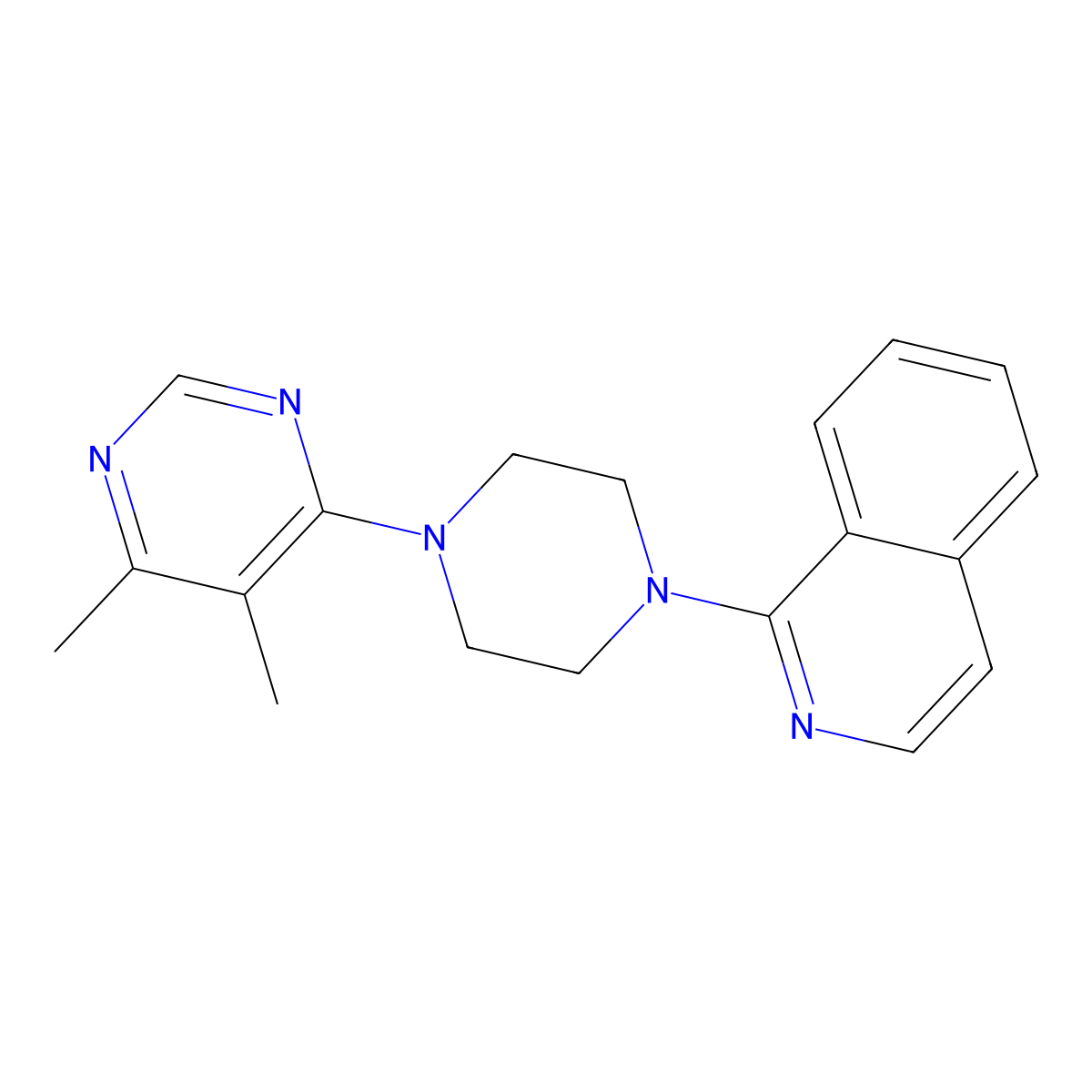 1-[4-(5,6-Dimethylpyrimidin-4-yl)piperazin-1-yl]isoquinoline molecular structure, CAS 2306785-01-1