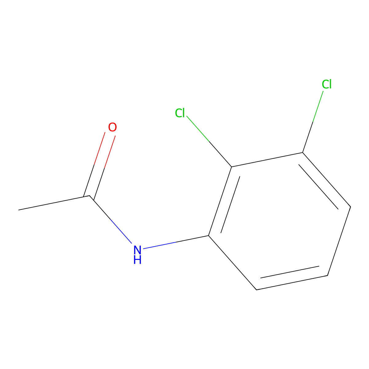N-(2,3-dichlorophenyl)acetamide molecular structure, CAS 23068-36-2