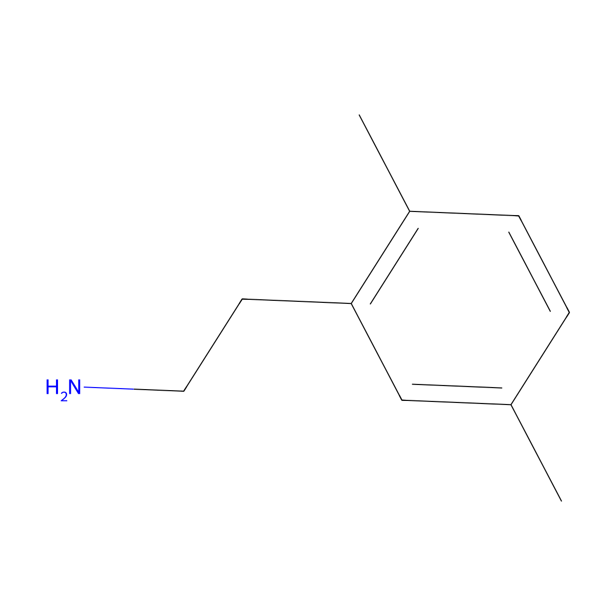 2,5-Dimethylbenzeneethanamine molecular structure, CAS 23068-44-2