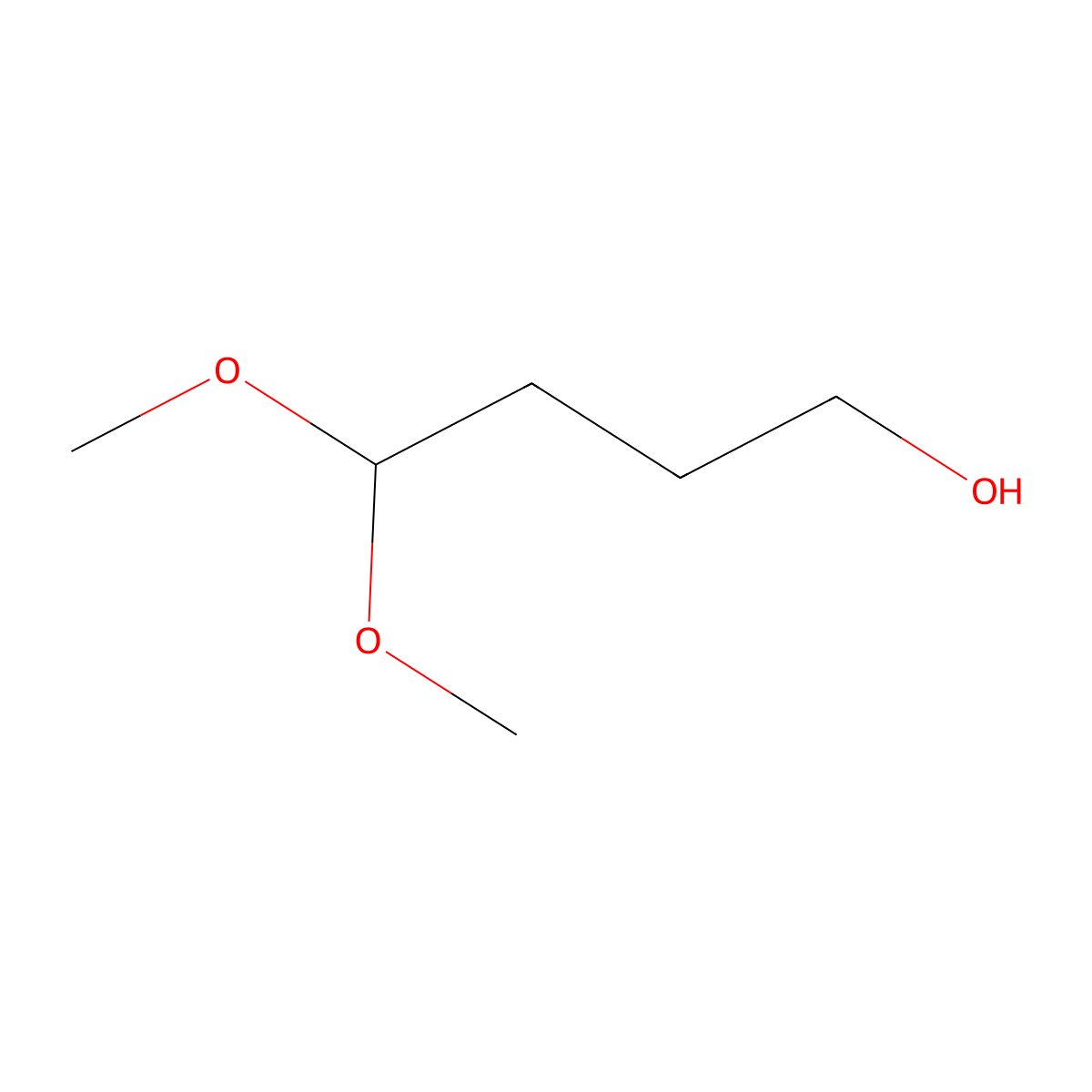 4,4-Dimethoxybutan-1-ol molecular structure, CAS 23068-87-3