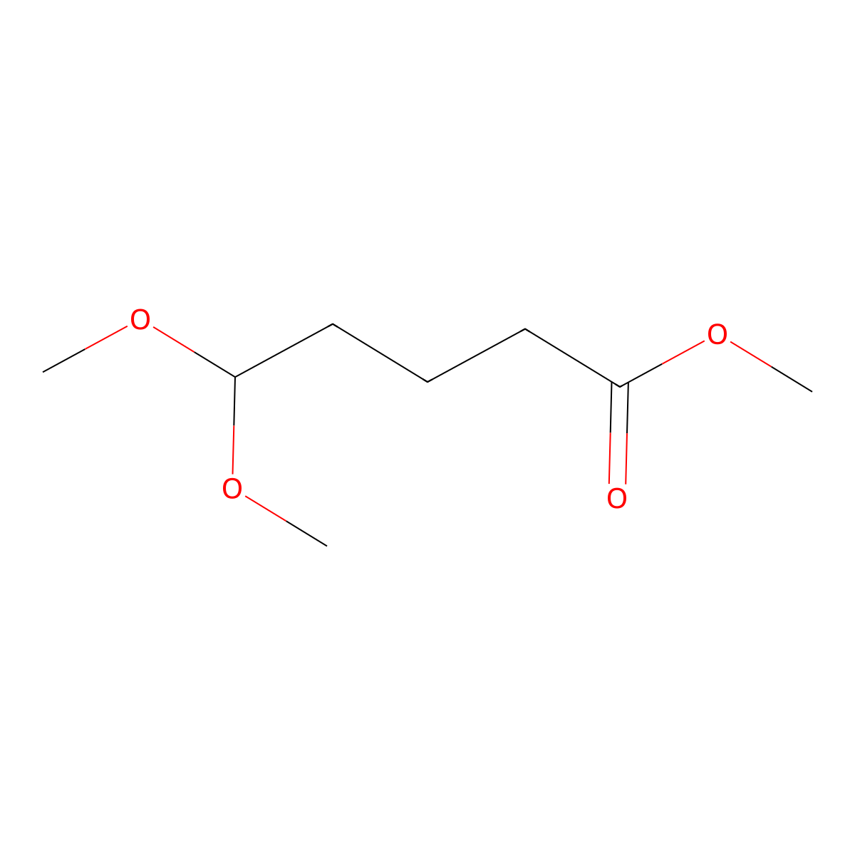 Methyl 5,5-dimethoxyvalerate molecular structure, CAS 23068-91-9