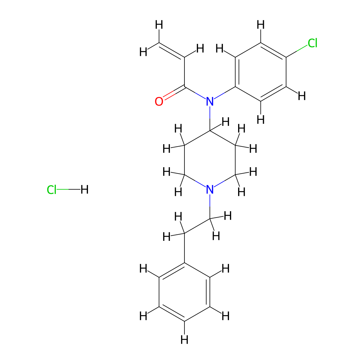 N-(4-chlorophenyl)-N-(1-phenethylpiperidin-4-yl)acrylamide,monohydrochloride molecular structure, CAS 2306823-58-3